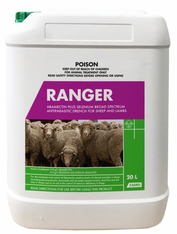 Animal Health & Applicators |   Ranger Abamectin Plus Selenium Drench 20L Animal Health & Applicators Animal Health & Applicators