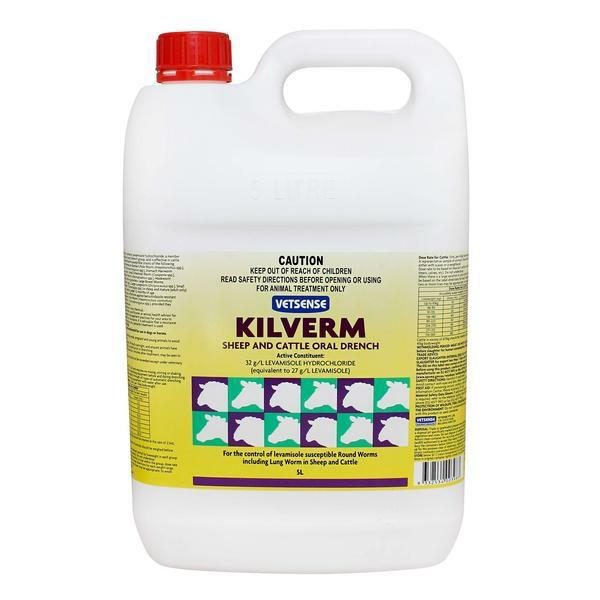 Animal Health & Applicators |   Vetsense Kilverm Sheep And Cattle Wormer 5L Animal Health & Applicators Animal Health & Applicators