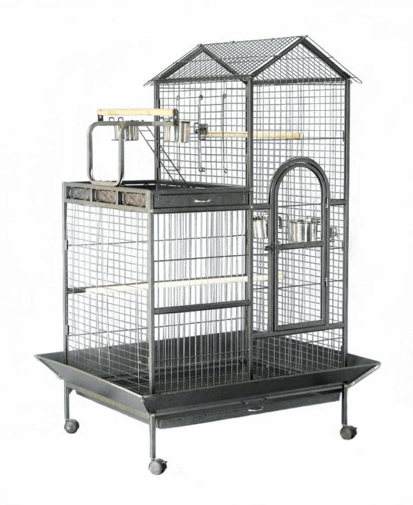 Bird Aviaries |   160Cm Xl Bird Cage Pet Parrot Aviary Perch Castor Wheels Bird Bird Aviaries