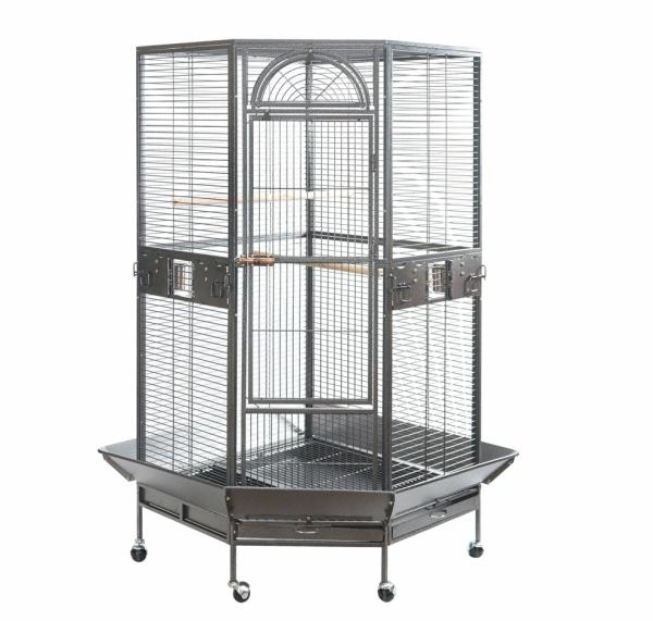 Bird Aviaries |   161 Cm Xl Corner Bird Cage Pet Parrot Aviary Perch Castor Wheel Bird Bird Aviaries