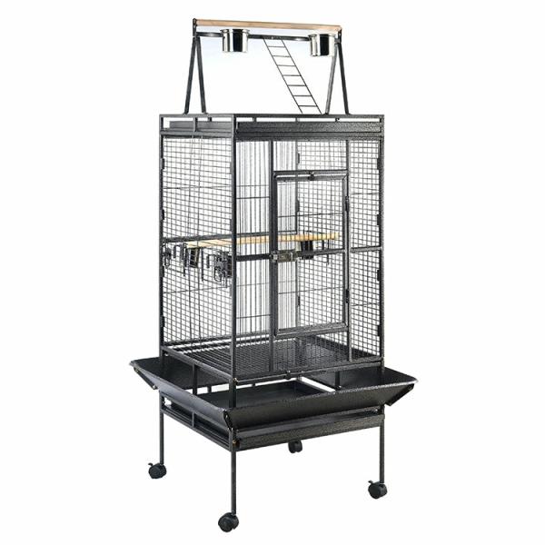 Bird Aviaries |   174 Cm Large Bird Budgie Cage Parrot Aviary With Metal Tray And Wheel Bird Bird Aviaries