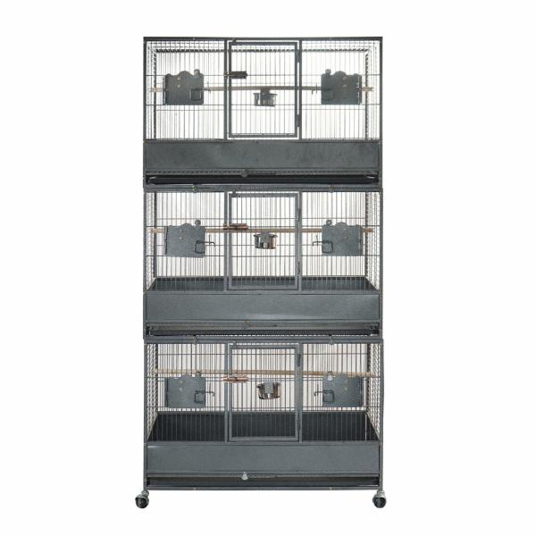 Bird Aviaries |   187Cm Xl Triple Stackers Breeding Bird Parrot Cage Cockatoos Aviary Bird Bird Aviaries