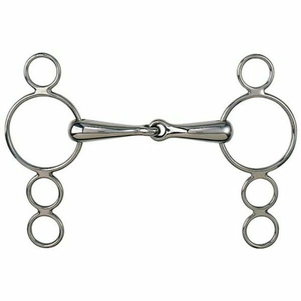 Bridles & Accessories |   Equisteel Dutch Gag W/4 Rings 12.5 (5") Bridles & Accessories Bridles & Accessories