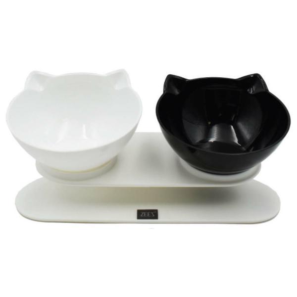 Cat Accessories |   Zeez Elevated Tilted Cat Bowl 2 X 250Ml Cat Cat Accessories