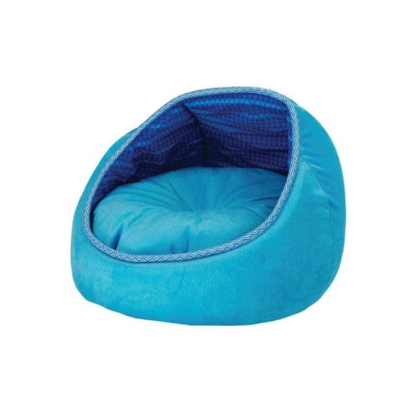 Cat Beds |   Cat Bed – Fleece Blue Monaco Lounge Couch Cave Plush Cushion Pet All For Paws Cat Cat Beds