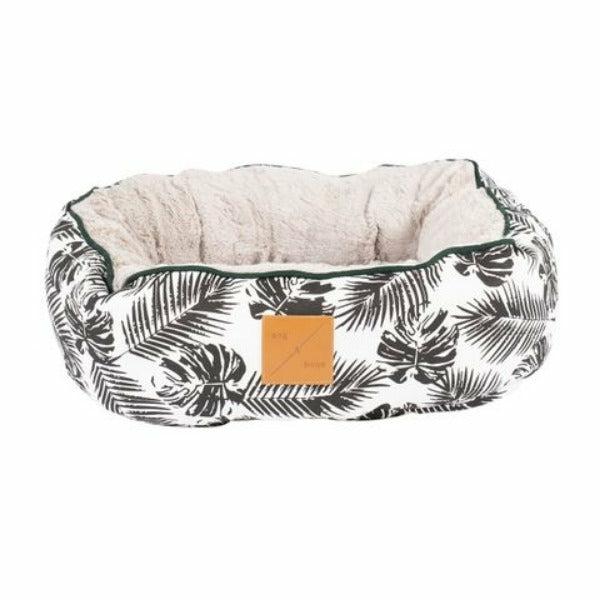 Cat Beds |   Mog & Bone 4 Seasons Black Leaf Circular Cat Bed Cat Cat Beds