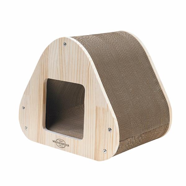 Cat Beds |   Yaomi Wood Triangle Cat Scratcher Sofa Pet Bed Cat Cat Beds