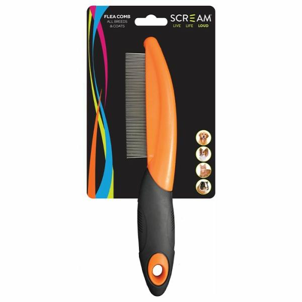 Cat Grooming |   Scream Flea Comb Loud Orange 20Cm Cat Cat Grooming