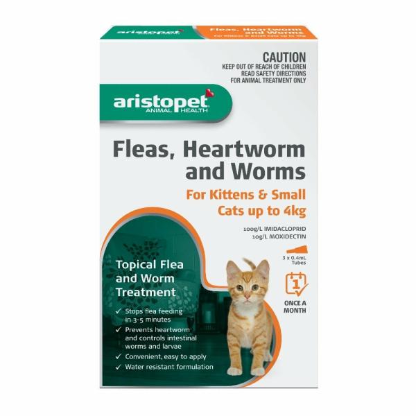 Cat Health |   Aristopet Spot-On Treatment For Kittens And Small Cats Up To 4Kg 3’s Cat Cat Health