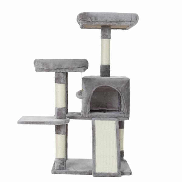 Cat Scratching Post |   I.Pet Cat Tree 103Cm Tower Scratching Post Scratcher Wood Condo House Trees Grey Cat Cat Scratching Post