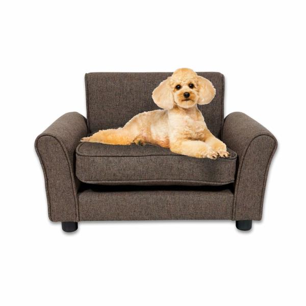 Dog Beds & Cooling Mats |   Pet Basic Pet Chair Bed Stylish Luxurious Sturdy Washable Fabric Brown 65Cm Dog Dog Beds & Cooling Mats