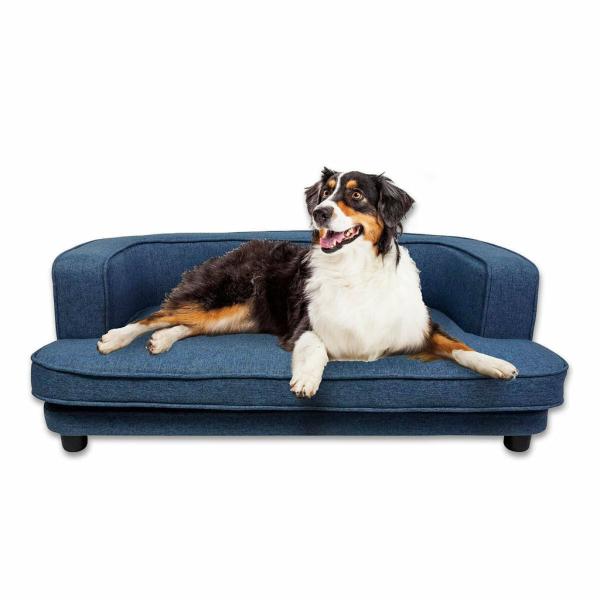 Dog Beds & Cooling Mats |   Pet Basic Pet Sofa Bed Stylish Luxurious Sturdy Washable Fabric Blue 98Cm Dog Dog Beds & Cooling Mats