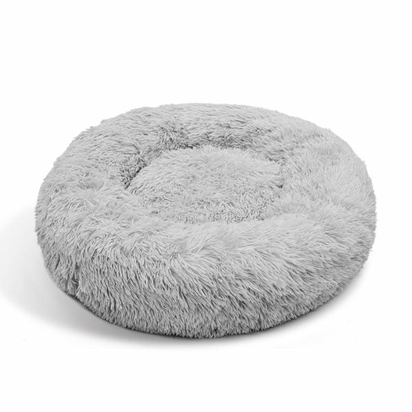 Dog Beds & Cooling Mats |   Pet Dog Bed Bedding Warm Plush Round Comfortable Dog Nest Light Grey M 70Cm Dog Dog Beds & Cooling Mats