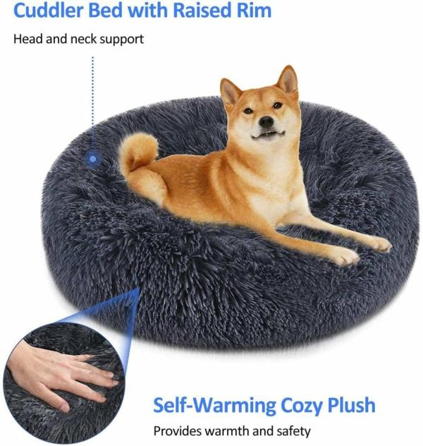 Dog Beds & Cooling Mats |   Soft Dog Bed Round Washable Plush Pet Kennel Cat Bed Mat Sofa Large 70Cm Dog Dog Beds & Cooling Mats