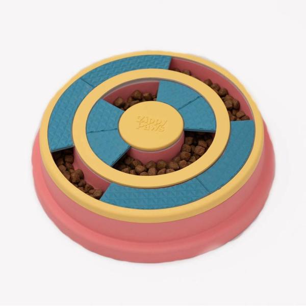 Dog Bowls |   Smarty Paws Puzzler Feeder Bowl Wagging Wheel Dog Dog Bowls