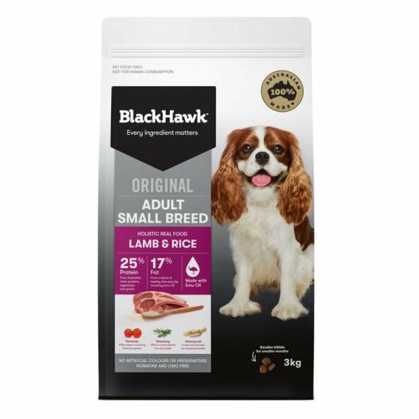 Dog Food & Treats |   Black Hawk Lamb & Rice Small Breeds 3Kg Dog Dog Food & Treats