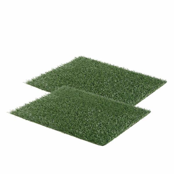 Dog & Puppy Training & Behaviour |   2 Grass Mat 63.5Cm X 38Cm For Pet Dog Potty Tray Training Toilet Dog Dog & Puppy Training & Behaviour