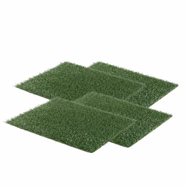 Dog & Puppy Training & Behaviour |   4 Grass Mat 58.5Cm X 46Cm For Pet Dog Potty Tray Training Toilet Dog Dog & Puppy Training & Behaviour