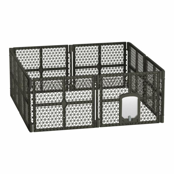 Dog & Puppy Training & Behaviour |   I.Pet Dog Playpen Enclosure 8 Panel Pet Fence Plastic Play Pen Dog Dog & Puppy Training & Behaviour