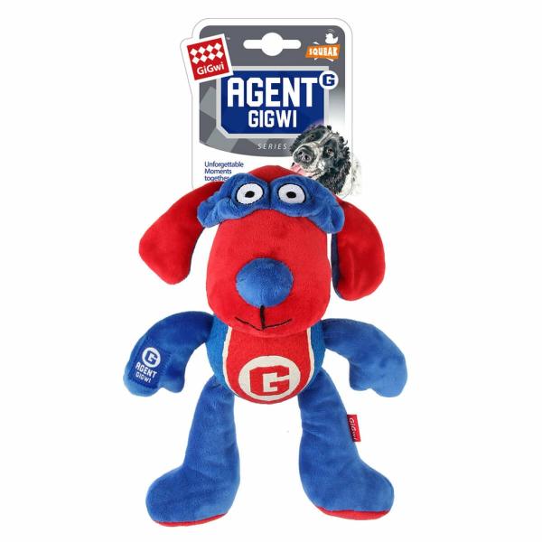 Dog Toys |   Agent Dog Plush And Tennis Ball With Squeaker Dog Dog Toys