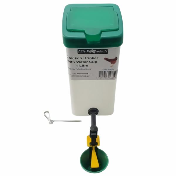 Feeders & Drinkers |   Chicken Drinker With Water Cup 1L Feeders & Drinkers Feeders & Drinkers