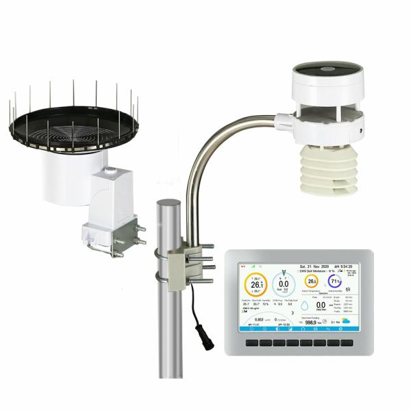 Rain Gauges & Thermometers |   Devanti Weather Station Ultrasonic Anemometer Outdoor Wifi Rain Gauge Solar Farm Supplies Rain Gauges & Thermometers