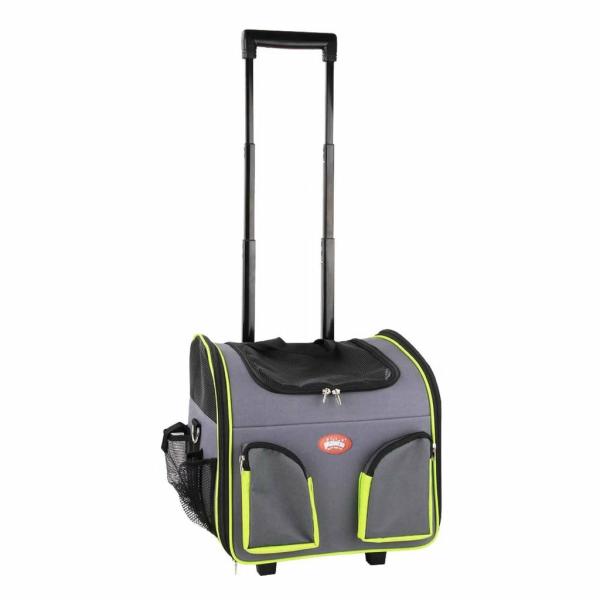 Travel Items |   Pet Trolley Dog Cat Puppy Travel Wheeled Cart Portable Foldable Carrier Green Dog Dog Beds & Cooling Mats