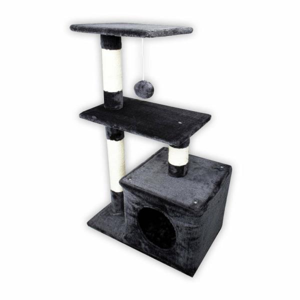 Cat Scratching Post |   Pet Basic 3 Level Cat Scratching Tower & Playhouse Scratch 80 X 40 X 50Cm Cat Cat Scratching Post