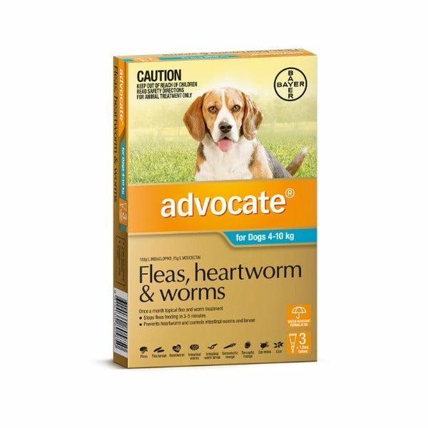 Dog Health |   Advocate Blue Spot-On For Medium Dogs 4-10 Kg 3 Pack Dog Dog Health