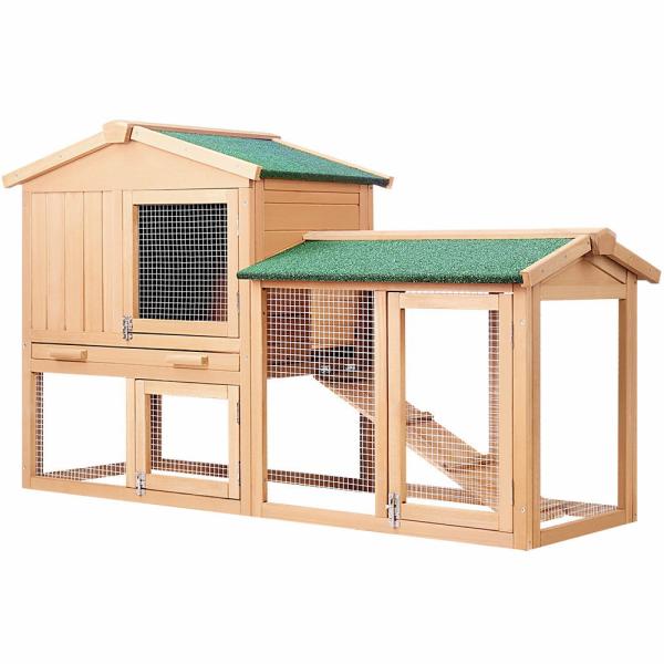 Poultry Cages & Accessories |   I.Pet Chicken Coop Rabbit Hutch 138Cm X 44Cm X 85Cm Large House Run Cage Wooden Outdoor Poultry Poultry Cages & Accessories