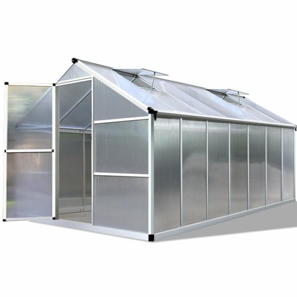 Green Houses & Accessories |   Greenfingers Greenhouse Aluminium Green House Garden Shed Greenhouses 4.22X2.5M Garden Green Houses & Accessories